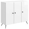 vidaXL Buffet Blanc brillant 89 x 34,5 x 80 cm Bois d'ing&eacute;nierie