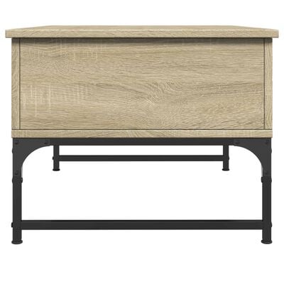 vidaXL Table basse chêne sonoma 70x50x40 cm bois d'ingénierie et métal