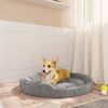 vidaXL Lit pour chien Gris 70x55x23 cm Peluche