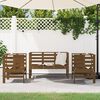 vidaXL Salon de jardin 3 pcs marron miel bois de pin massif