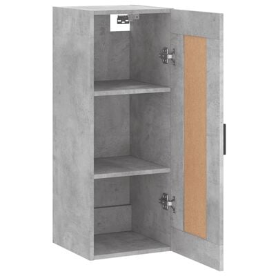 vidaXL Armoire murale gris béton 34,5x34x90 cm bois d'ingénierie