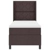 vidaXL Lit &agrave; ressorts avec matelas Marron fonc&eacute; 90 x 190 cm tissu
