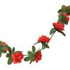 vidaXL Guirlandes de fleurs de Noël 6 pcs rouge 240 cm