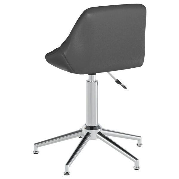 vidaXL Chaise pivotante de salle &agrave; manger Gris Similicuir
