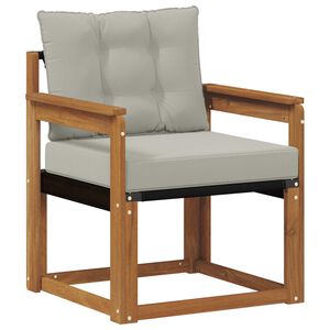 vidaXL Canap&eacute; d&rsquo;ext&eacute;rieur Bois d'Acacia Massif Gris Naturel et Clair