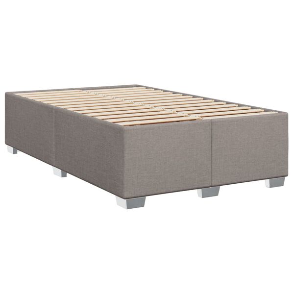 vidaXL Cadre de lit sans matelas taupe 120x200 cm tissu