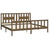 vidaXL Cadre de lit sans matelas marron miel bois pin massif 200x200cm