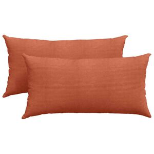 vidaXL Coussins de canap&eacute; 2 pcs Rouge orange 80 x 40 cm