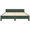 vidaXL Cadre de lit sans matelas vert fonc&eacute; 140x200 cm velours