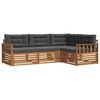 vidaXL Ensemble de canap&eacute;s d'ext&eacute;rieur 4 pc Naturel et Anthracite