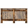 vidaXL Cache-Radiateur Ch&ecirc;ne fum&eacute; 152 x 19 x 81,5 cm Bois d'ing&eacute;nierie