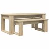 vidaXL Ensemble de tables basses 2 pc Ch&ecirc;ne Sonoma 100 x 50 x 42 cm