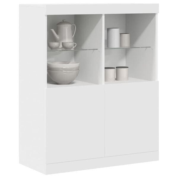 vidaXL Buffet blanc 81x37x100 cm bois d'ing&eacute;nierie