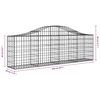 vidaXL Paniers &agrave; gabions arqu&eacute;s 50 pcs 200x30x60/80 cm Fer galvanis&eacute;