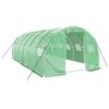 vidaXL Serre avec cadre en acier vert 18 m&sup2; 6x3x2 m