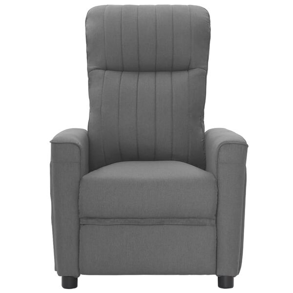 vidaXL Fauteuil de massage Gris clair Tissu