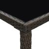 vidaXL Ensemble de bar de jardin 9 pcs coussins Résine tressée Marron