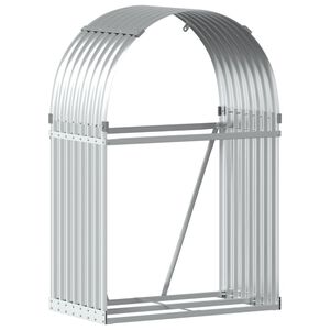 vidaXL Porte-b&ucirc;ches argent&eacute; 80x45x120 cm acier galvanis&eacute;