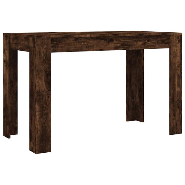 vidaXL Table &agrave; d&icirc;ner ch&ecirc;ne fum&eacute; 120x60x76 cm bois d'ing&eacute;nierie