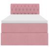 vidaXL Lit de Rangement avec matelas Rose 100 x 200 cm Velours