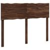 vidaXL T&ecirc;te de lit en bois brut ROSTOCK Marron fonc&eacute; 135 cm