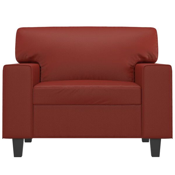 vidaXL Fauteuil Rouge bordeaux 60 cm Similicuir
