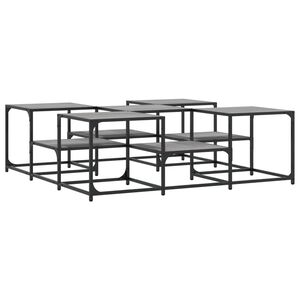 vidaXL Table basse sonoma gris 121x121x40 cm bois d'ing&eacute;nierie