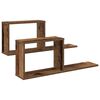 vidaXL &Eacute;tag&egrave;res flottantes 2 pc Bois ancien 80 x 15 x 30 cm