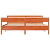 vidaXL Cadre de lit sans matelas cire marron 200x200cm bois pin massif