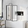 vidaXL Paroi de douche Noir 120 x 2 x 117 cm Aluminium et PP