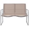 vidaXL Salon de jardin 4 pcs Tissu et acier Taupe