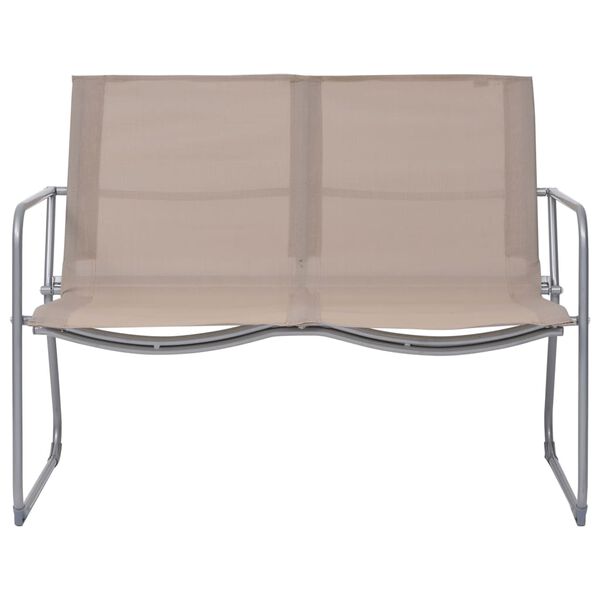 vidaXL Salon de jardin 4 pcs Tissu et acier Taupe