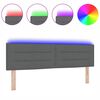 vidaXL T&ecirc;te de lit LED avec t&ecirc;te de lit Gris fonc&eacute; 160 cm Polyester
