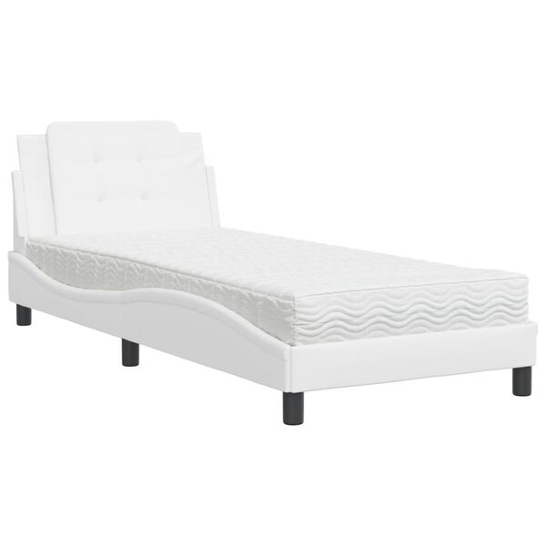 vidaXL Cadre de lit sans matelas Zadar blanc 80x200 cm similicuir