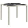 vidaXL Table de Jardin Blanc 90 x 90 x 75 cm polyrotin