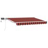 vidaXL Cadre de store manuel avec LEDs Orange, Noir et Blanc 3 x 2,5 m