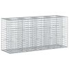 vidaXL Lit sur&eacute;lev&eacute; gabion 170 x 50 x 80 cm Acier galvanis&eacute; Argent&eacute;