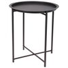 ProGarden Table ronde 46,2x52,5 cm Gris fonc&eacute; mat