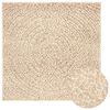 vidaXL Tapis ZIZUR beige 120x120 cm aspect de jute int&eacute;rieur ext&eacute;rieur