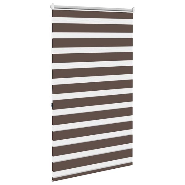 vidaXL Store v&eacute;nitien Zebra 80,9 x 175 cm, largeur du tissu 76,7 cm, couleur caf&eacute;
