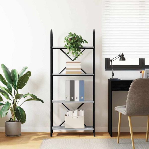 vidaXL &Eacute;tag&egrave;re Gris Sonoma 60 x 30 x 146 cm Bois d'ing&eacute;nierie