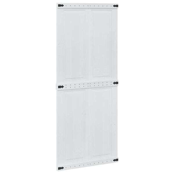 vidaXL Porte Corona Blanc 90 x 210 cm Bois d'ing&eacute;nierie