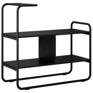 vidaXL Table console Ch&ecirc;ne noir 80 x 35 x 75 cm Bois d'ing&eacute;nierie