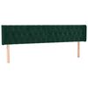 vidaXL T&ecirc;te de lit avec oreilles Vert fonc&eacute; 203x16x78/88 cm Velours