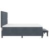 vidaXL Lit &agrave; ressorts avec matelas Gris fonc&eacute; 180 x 200 cm Velours