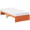 vidaXL Lit de jour avec matelas cire marron 100x200 cm bois pin massif