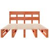 vidaXL Cadre de lit sans matelas cire marron 140x190cm bois pin massif
