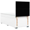 vidaXL Sommier à lattes de lit avec matelas Blanc 90x200 cm Similicuir