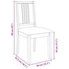 vidaXL Chaises à manger coussins 2 pcs marron bois massif caoutchouc