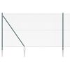 vidaXL Cl&ocirc;ture en maillons avec pointes 1,5 x 25 m Vert Maille